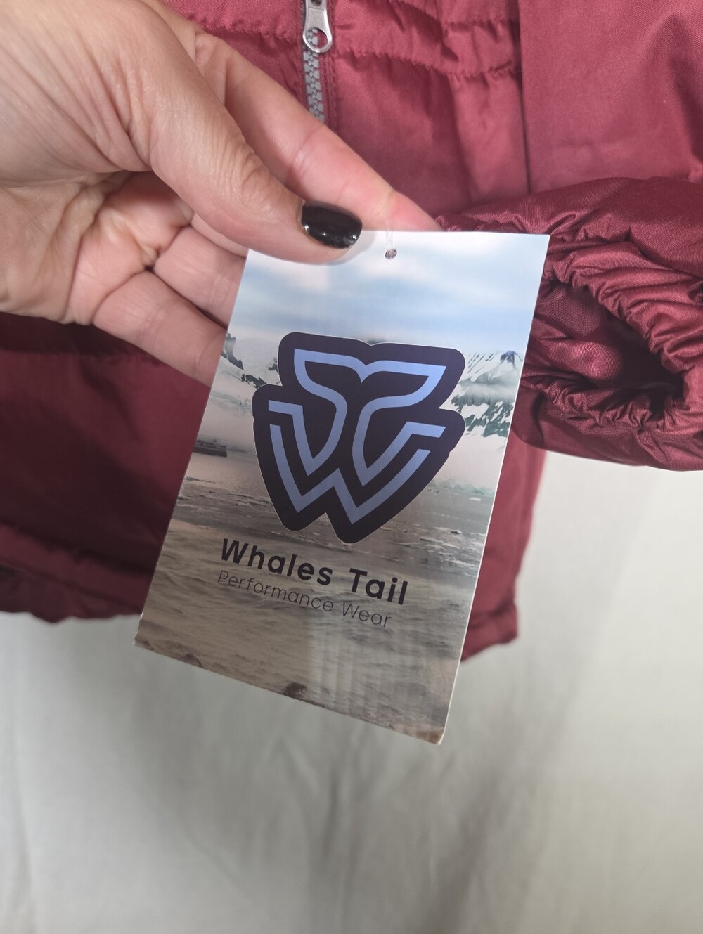 Whales Tail Girls Burgundy Hooded Puffer Jacket Sz L Warm Winter Coat NWT - Picture 8 of 9